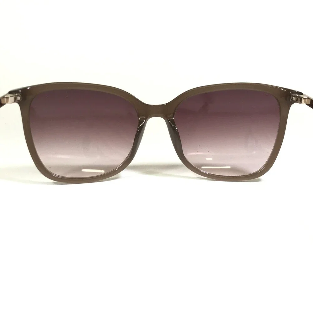 Nine West Sunglasses NW609S 272 Milky Taupe Brown Gold Frames with Purple Lenses